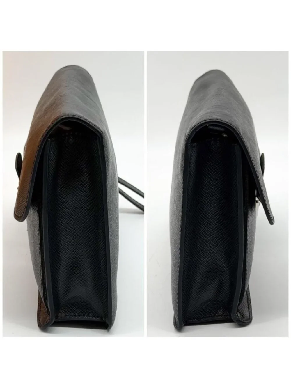 Louis Vuitton Belaia Taiga Clutch Leather